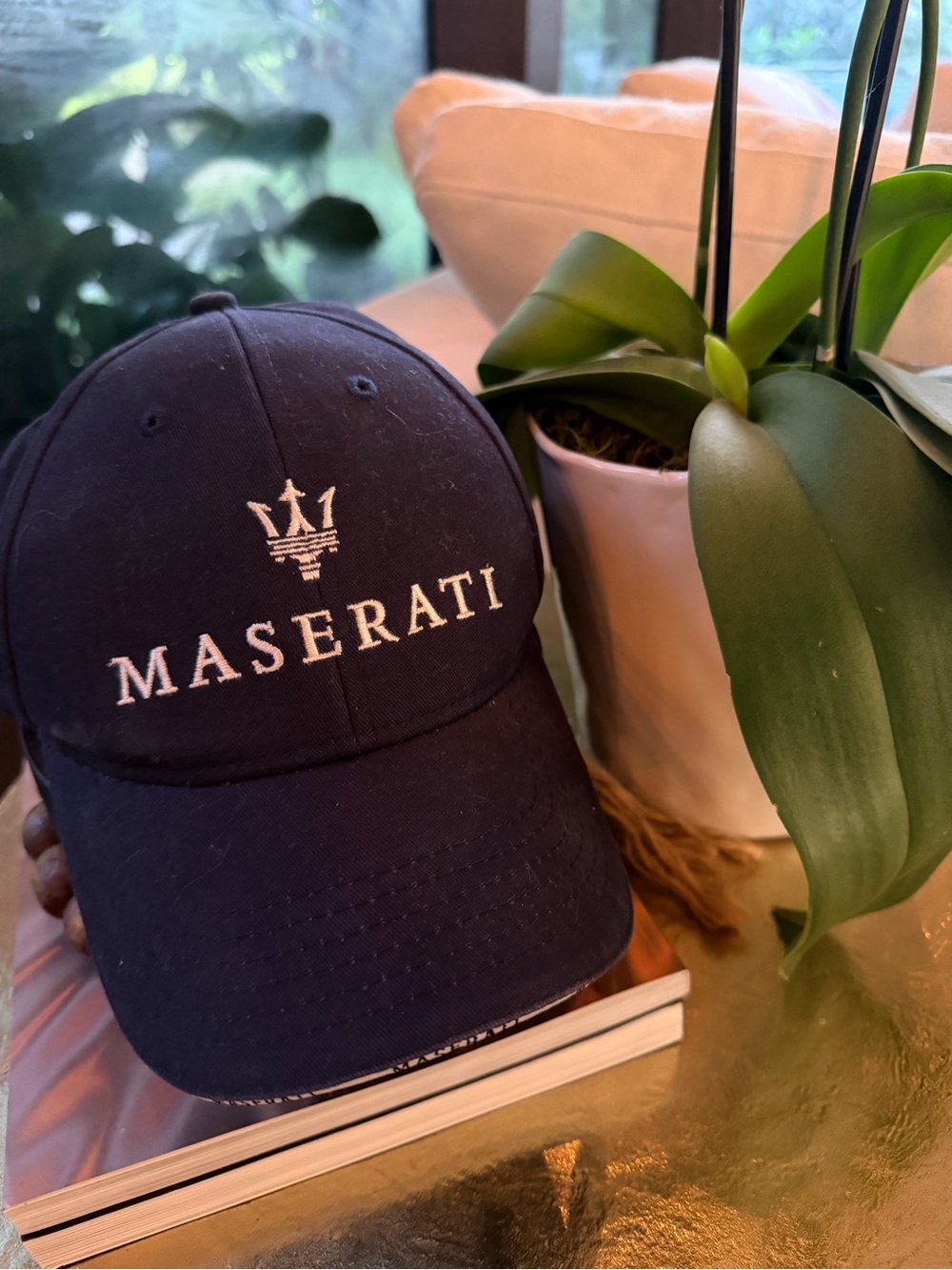 Men's Navy Maserati Logo Baseball Cap